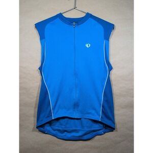 Pearl Izumi Mens Large Cycling Jersey Blue Back‎ Pockets Full Zip Ultrasensor